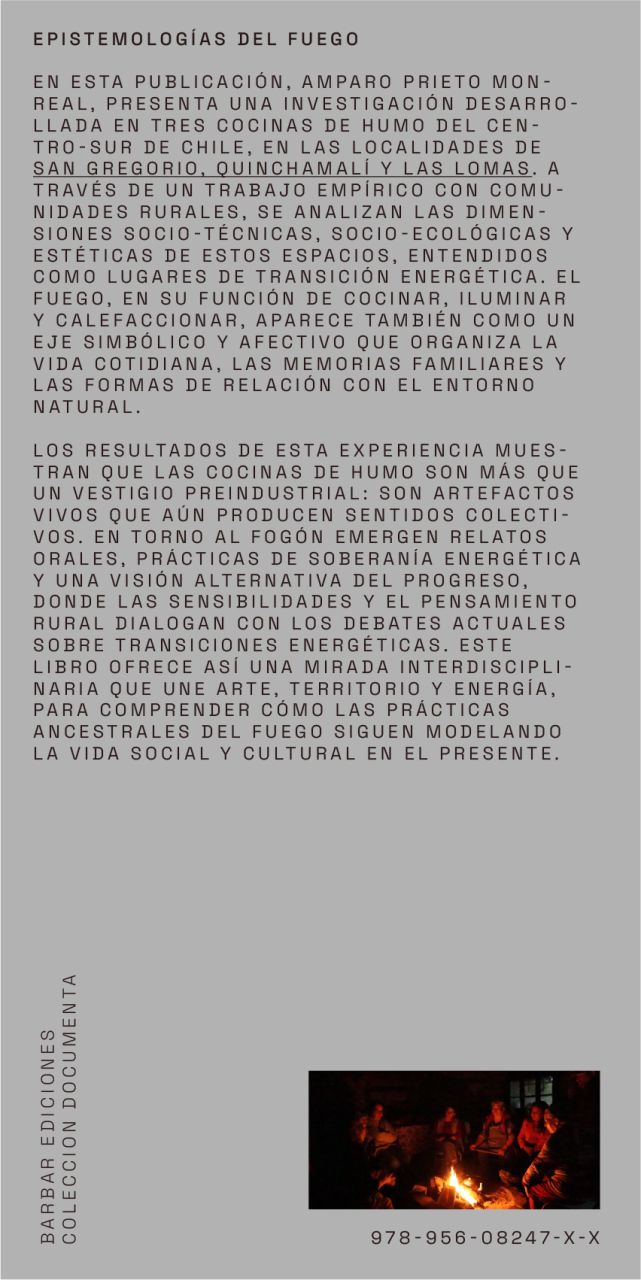 Portada trasera — Epistemologías del Fuego